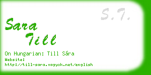 sara till business card